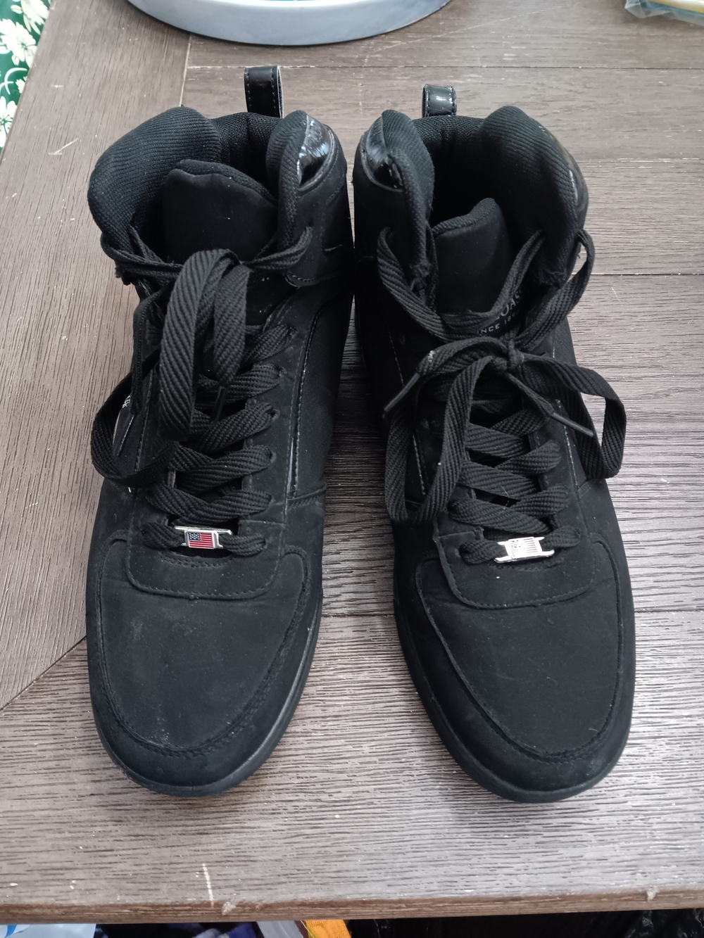 U.S. Polo Assn. Men's Size 10.5 Black High-Top Lace-Up Sneakers